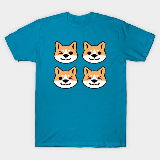 Four Red Corgis T-Shirt by kaeru